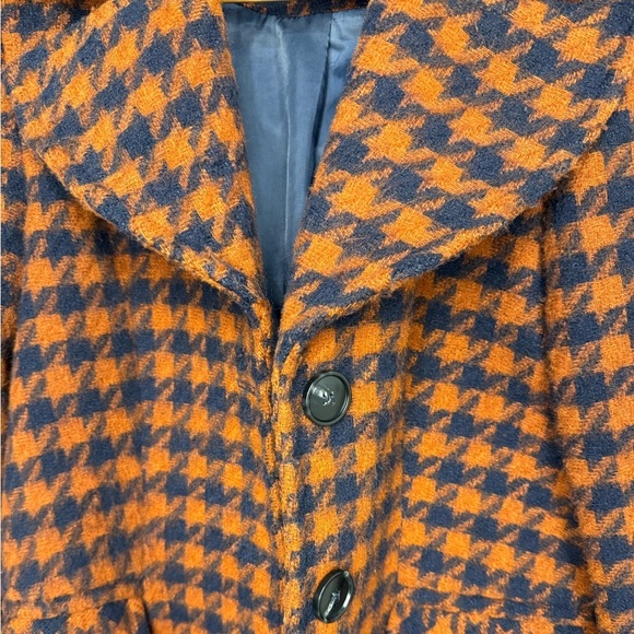 FRENCHMAUVE Gaia Coat Houndstooth topcoat boho flair Size Small fits like medium - Picture 11 of 11